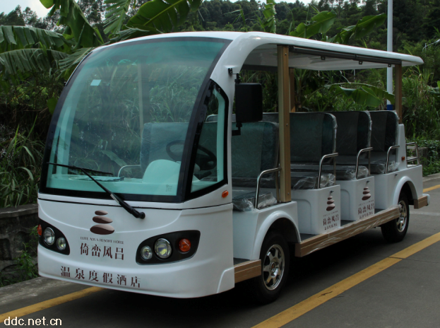 沃森白色11座电动景区观光游览车